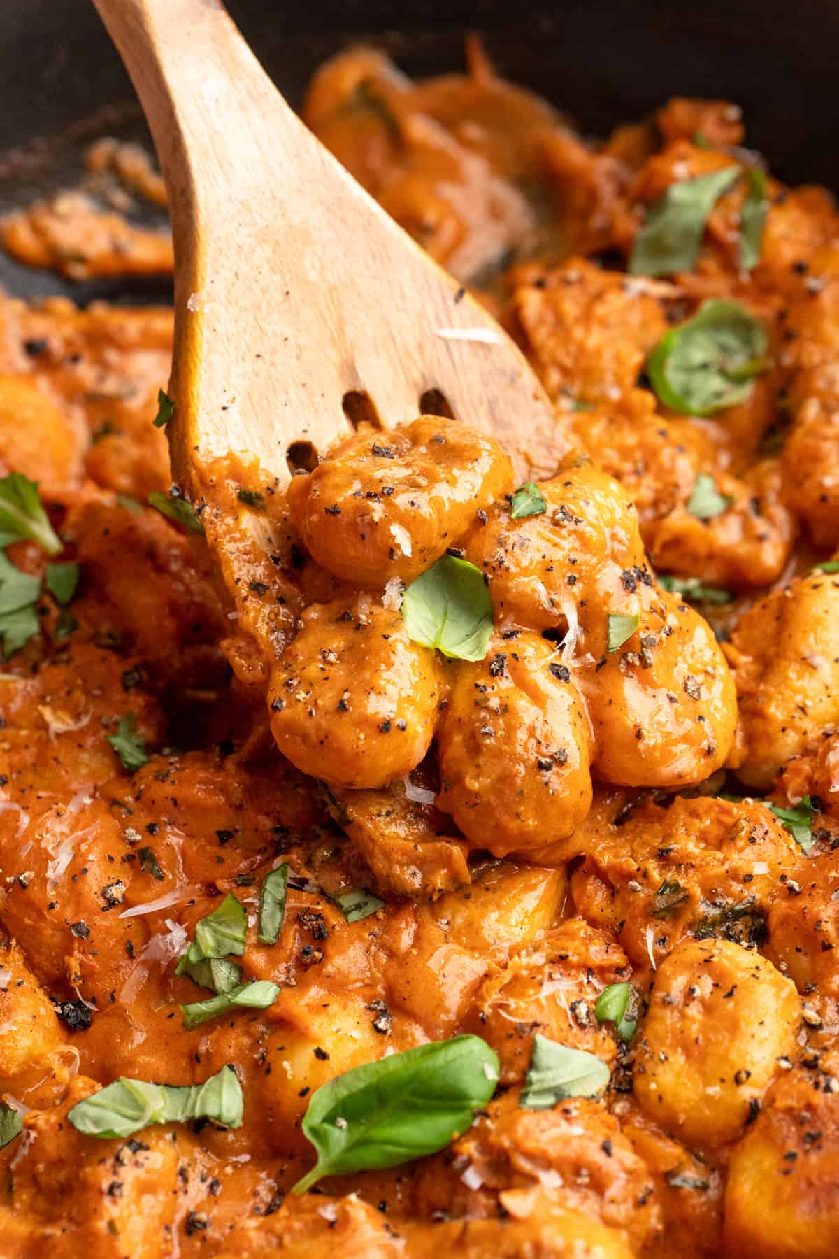 One Pot Cheesy Tomato Gnocchi