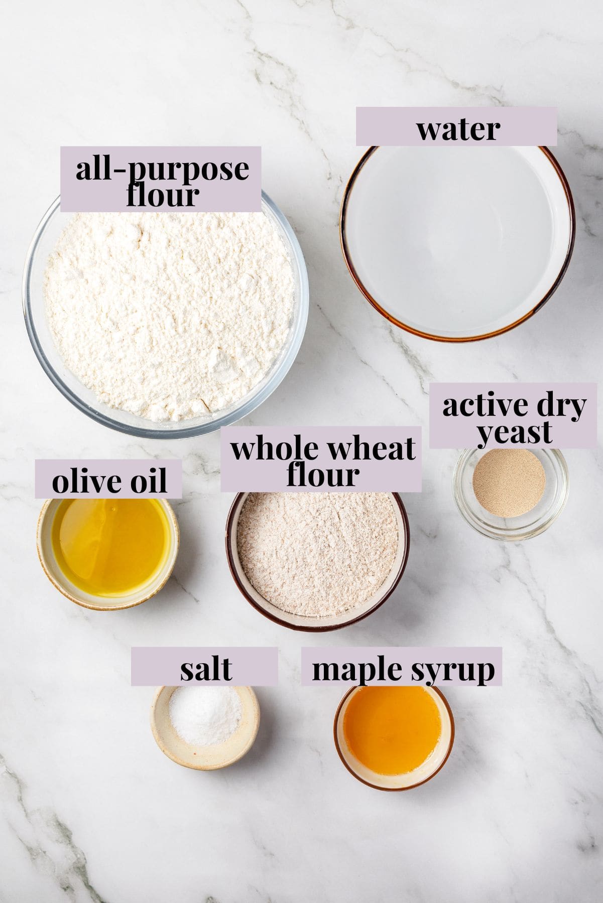 Tender and warm, with a perfect pocket in the middle, this easy homemade pita bread recipe gives your wraps, dips and sandwiches an upgrade! Ingredients for homemade pita bread.