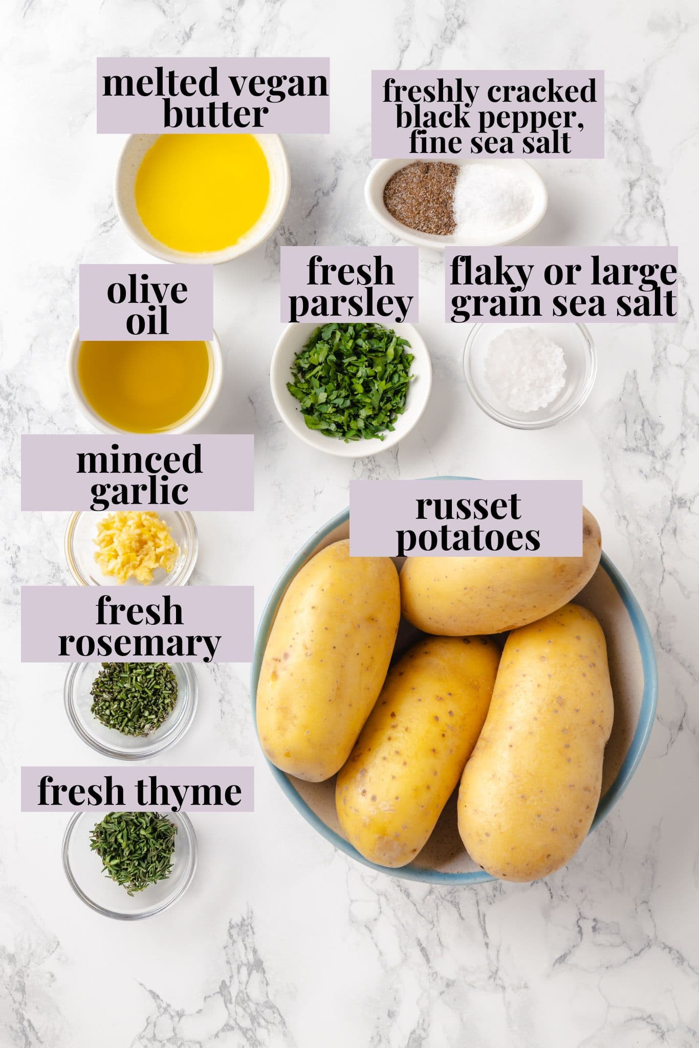 Hasselback potatoes are perfect for a party! The edges get crispy, the insides are tender, and garlic herb butter makes them irresistible. Ingredients for hasselback potatoes.