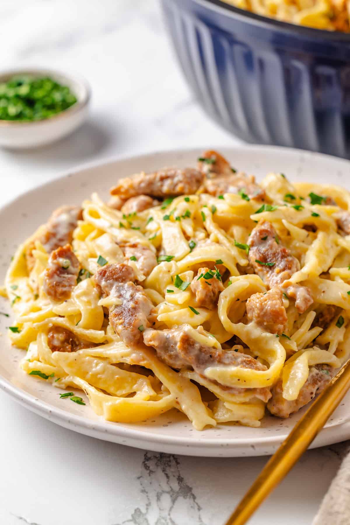 Soy Curl “Chicken” Alfredo